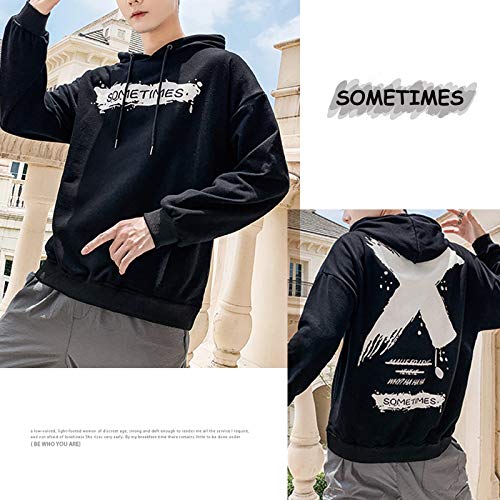 Moshtashio Sudaderas Hombres con Capucha Deportiva Manga Larga Hoodie Casual Unisex Pullover (Negro, m)