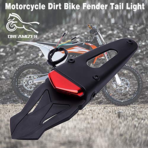 Motocicleta LED Luz trasera Luz de freno Guardabarros trasero con soporte Luz para Todoterreno SMR 690 CR EXC WRF 250 450 125SX XR DRZ KLX KMX WR125