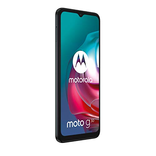 Motorola Moto g30 (Pantalla de 6.5" 90Hz, Qualcomm Snapdragon, sistema de cuatro cámaras de 64MP, batería de 5000 mAH, Dual SIM, 6/128 GB, Android 11), Negro [Versión ES/PT]