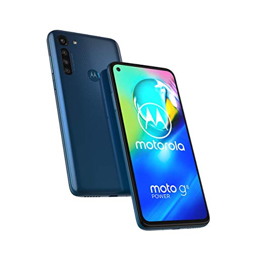 Motorola Moto G8 Power (Pantalla de 6,4" FHD+ o-notch, procesador Qualcomm Snapdragon SD665, cámara principal de 16MP, cámara macro de 2MP, batería de 5000 mAH, Dual SIM, 4/64GB, Android 10), Azul