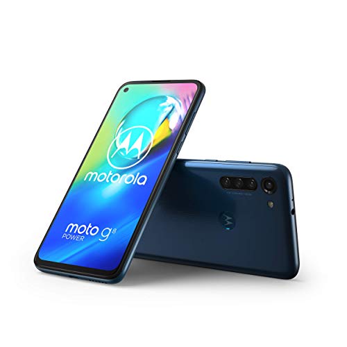 Motorola Moto G8 Power (Pantalla de 6,4" FHD+ o-notch, procesador Qualcomm Snapdragon SD665, cámara principal de 16MP, cámara macro de 2MP, batería de 5000 mAH, Dual SIM, 4/64GB, Android 10), Azul