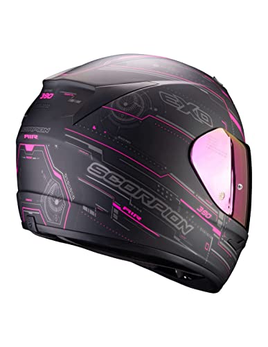 MOTOTOPGUN Casco de moto integral Exo-390 Beat, color negro mate y rosa, talla M