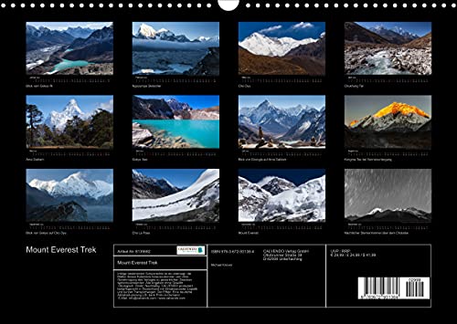 Mount Everest Trek (Wandkalender 2022 DIN A3 quer)