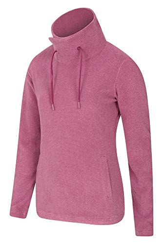 Mountain Warehouse Forro Polar Hebridean con Cuello carenado para Mujer - Transpirable, antipilling, Interior Peinado y Bolsillos Frontales - para Primavera y Viajes, Invierno Burdeos 38