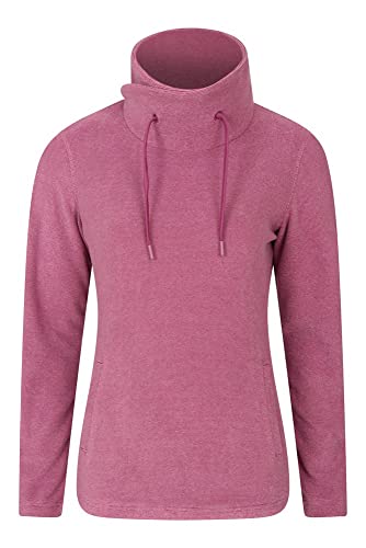 Mountain Warehouse Forro Polar Hebridean con Cuello carenado para Mujer - Transpirable, antipilling, Interior Peinado y Bolsillos Frontales - para Primavera y Viajes, Invierno Burdeos 38