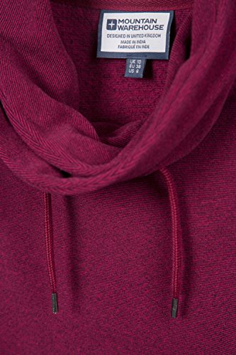 Mountain Warehouse Forro Polar Hebridean con Cuello carenado para Mujer - Transpirable, antipilling, Interior Peinado y Bolsillos Frontales - para Primavera y Viajes, Invierno Burdeos 38