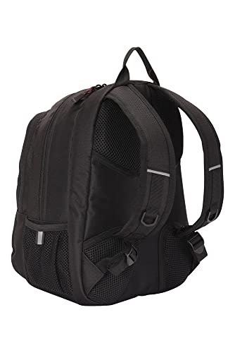 Mountain Warehouse Mochila de Merlin 12L - Airmesh Daypack Trasero, Bolsillos, Alto Vis, MP3 Compatible, petate de Breathable - para completar un Ciclo, Viajando Carbón Talla única