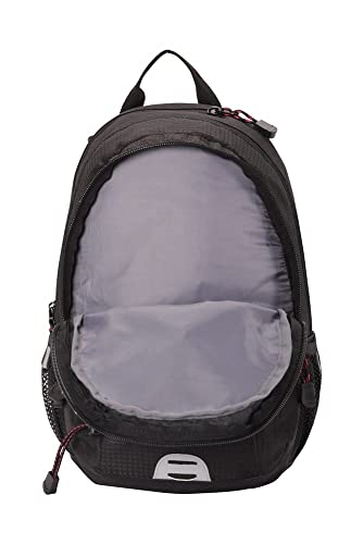 Mountain Warehouse Mochila de Merlin 12L - Airmesh Daypack Trasero, Bolsillos, Alto Vis, MP3 Compatible, petate de Breathable - para completar un Ciclo, Viajando Carbón Talla única