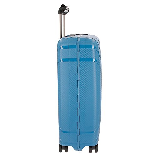 Movom Newport Maleta de cabina Azul 40x55x20 cms Rígida Polipropileno Cierre TSA 36L 3Kgs 4 Ruedas Dobles Equipaje de Mano