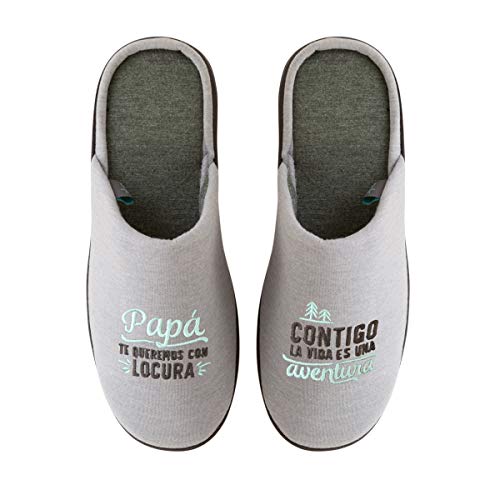 Mr. Wonderful Papá, te queremos con locura - Zapatillas de Casa, Talla 44 - 47