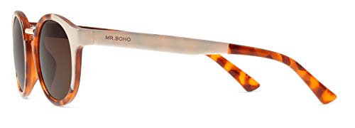 MR.BOHO, Cream/leo tortoise fitzroy with classical lenses - Gafas De Sol unisex multicolor (carey), talla única