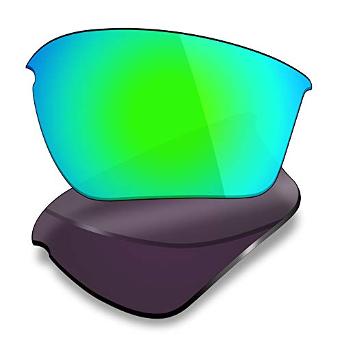 Mryok 4 pares de lentes polarizadas de repuesto para Oakley Half Jacket 2.0 XL Sunglass - Stealth Black/Fire Red/Ice Blue/Emerald Green