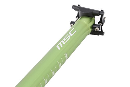 MSC Bikes 0843604152299 Tija de sillín, Unisex Adulto, Verde anodizado, 410 mm