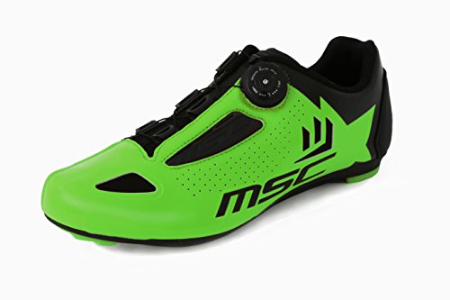 MSC Bikes Aero Road Zapatillas Ciclismo, Verde, T-45