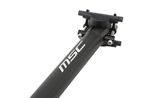 MSC Bikes ALUPOST2 Tija de sillín, Negro, 7.2 x 330 mm