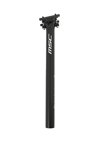 MSC Bikes ALUPOST2 Tija de sillín, Negro, 7.2 x 330 mm