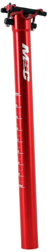 MSC Bikes - Tija de sillín MSC 27.2mm Alu7075T6. Recta Unisex, Rojo Anodizado, 410 mm