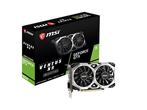 MSI GeForce GTX 1650 Ventus XS 4G OC - Tarjeta gráfica (4 GB, GDDR5, 128 bit, 7680 x 4320 Pixeles, PCI Express x 16 3.0)