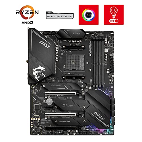 MSI MPG X570S Edge MAX WiFi Placa Base ATX - Soporta procesadores Ryzen Serie 5000, AM4 - Mystic Light, 75 A VRM, DDR 4 Boost (5300+MHz/OC), 2 x PCIe 4.0 x16, 3 x M.2 Gen 4 x 4, Wi-Fi 6E