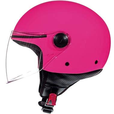 MT HELMETS Street Solid Casco de Moto, Unisex Adulto, Rosa Gloss Pink, XS