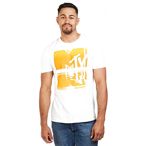 MTV Summer Reflection Camiseta, Blanco (White White), Small (Talla del Fabricante: Small) para Hombre