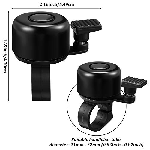 Mudder Campana de Bicicleta de Aluminio Anillo de Timbre de Bici Clásica Bocina de Ciclismo con Sonido Claro Fuerte Mini Campana de Bicicleta de Montaña Bicicleta de Ciudad para Adultos Niños (4)