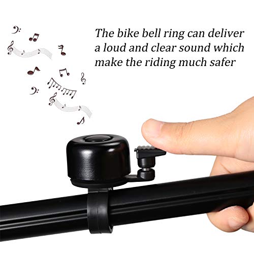 Mudder Campana de Bicicleta de Aluminio Anillo de Timbre de Bici Clásica Bocina de Ciclismo con Sonido Claro Fuerte Mini Campana de Bicicleta de Montaña Bicicleta de Ciudad para Adultos Niños (4)