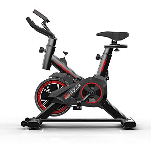 Mugar Bicicleta Estática Spinning MG-Varios Modelos, Fitness Spinning Bike Aerobic Home, silenciosa con Pantalla táctil, Diferentes resistencias (Negro)