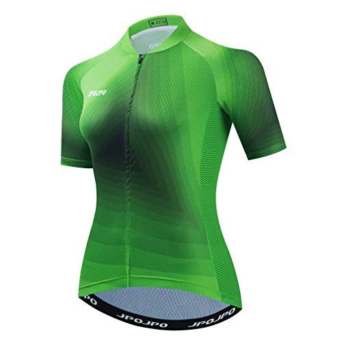 Mujer Ciclismo Jersey Manga Corta Transpirable Bicicleta Bicicleta Camisa MTB Ciclismo, forro polar verde con licencia oficial de star wars silent one crew., Medium