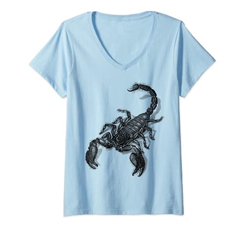 Mujer Dueño de mascota escorpión Camiseta Cuello V