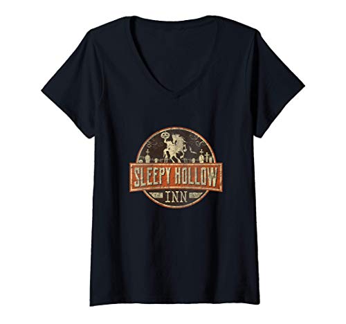 Mujer Sleepy Hollow INN Halloween Shirt headless horseman Camiseta Cuello V