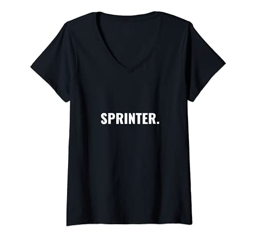 Mujer Sprinter. Camiseta Cuello V