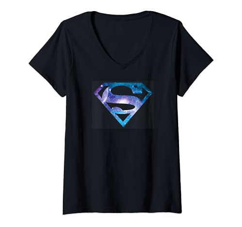 Mujer Superman Galaxy 2 Shield Camiseta Cuello V