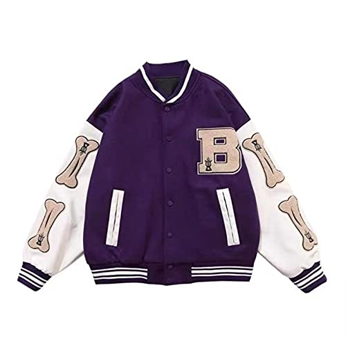 Mujeres bombarderas Chaquetas Harajuku High Street Stitching Chaqueta de béisbol Hip Hop Oversized Otoño Invierno Thick Hombre Abrigo Streetwear