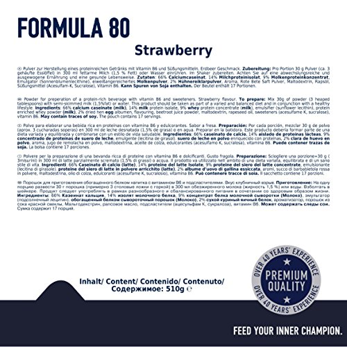 Multipower Formula 80, Sabor Strawberry - 510 gr