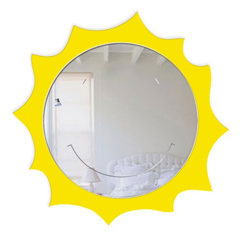 Mungai Espejos - Espejo"Sun feliz", acrílico, 45 cm