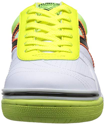 Munich G-3 Indoor 20, Zapatillas de Deporte Hombre, Blanco Amarillo Flúor, 44 EU