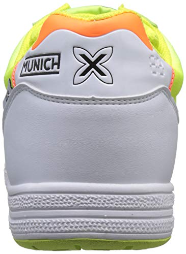 Munich G-3 Indoor 20, Zapatillas de Deporte Hombre, Blanco Amarillo Flúor, 44 EU