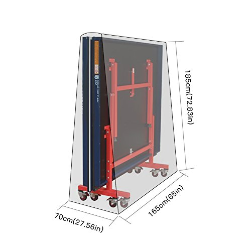 Mutsitaz Funda Protectora para Mesa de Ping-Pong Impermeable Resistente al Polvo Anti-UV Protección Oxford 165 x 70 x 185 cm