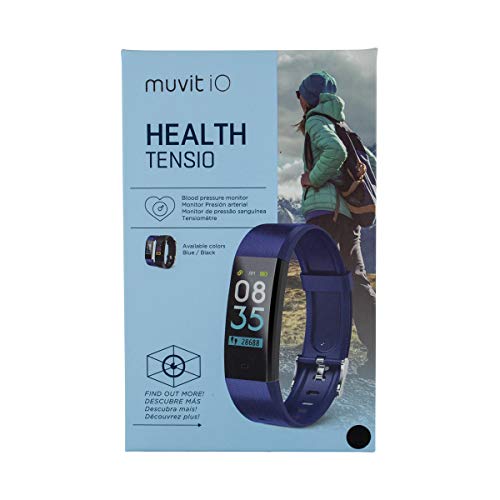 Muvit I/O Health Tensio Lite - Pulsera de Actividad y sueño, Color Negro