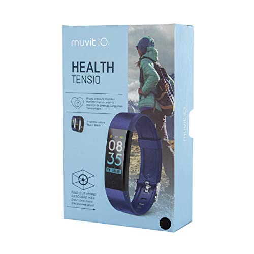 Muvit I/O Health Tensio Lite - Pulsera de Actividad y sueño, Color Negro