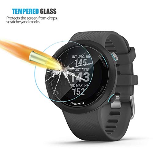 MWOOT Cristal Templado Compatible con Reloj Garmin Swim 2 (4 Unidades), Protector Pantalla Vidrio Proteccion 9H Pelicula Anti-arañazos para Smartwatch Garmin Swim 2