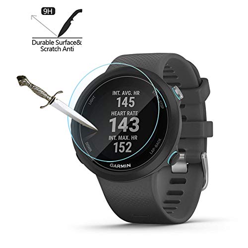 MWOOT Cristal Templado Compatible con Reloj Garmin Swim 2 (4 Unidades), Protector Pantalla Vidrio Proteccion 9H Pelicula Anti-arañazos para Smartwatch Garmin Swim 2