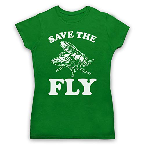My Icon Art & Clothing Save The Fly Animal Rights Protest - Camiseta para mujer