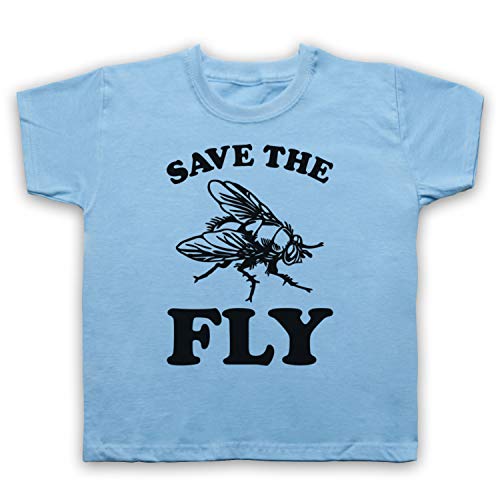 My Icon Art & Clothing Save The Fly - Camiseta infantil con eslogan de la protesta de los derechos de los animales