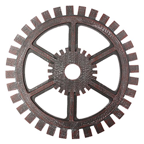 MYAMIA Decorc.Aión de Madera de La Pared del Engranaje del Estilo Industrial Decorc.Aión Antigua 40cm del Arte de La Barra del Hogar de La Barra