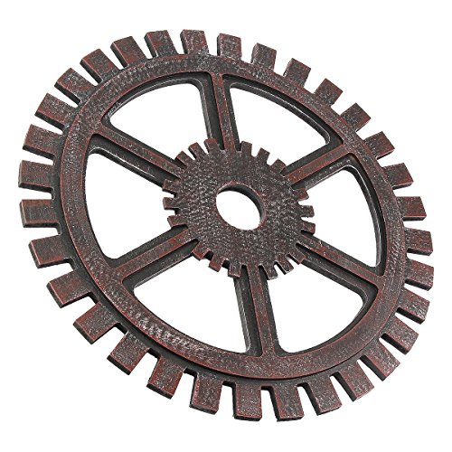 MYAMIA Decorc.Aión de Madera de La Pared del Engranaje del Estilo Industrial Decorc.Aión Antigua 40cm del Arte de La Barra del Hogar de La Barra