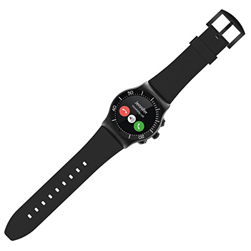MyKronoz ZeSport - GPS multideporte, monitorización cardíaca, pantalla a color, reloj inteligente con diseño elegante (negro/negro)