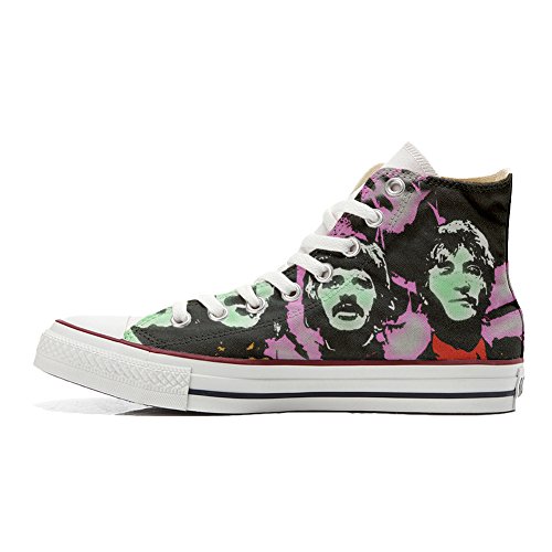 Mys Original - Zapatillas deportivas unisex (producto artesanal) Beatles, Blanco (Blanco), 42 EU