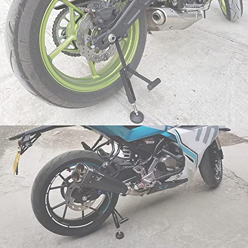 N / B Soporte para Motocicleta, Soporte Universal para elevación de Ruedas Delanteras traseras, con reposabrazos Mejorado, Cubierta de Goma para chasis, fácil de Plegar, para la mayoría de Las